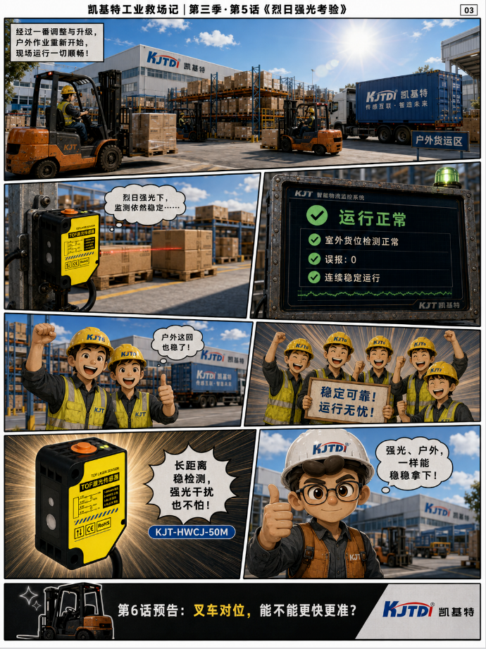 凯基特工业救场记|KJT-HWCJ-50M TOF光电开关 :强光、对位、缺料、雨雾,一个个稳住! 凯基特工业救场记|KJT-HWCJ-50M TOF光电开关 :强光、对位、缺料、雨雾,一个个稳住!
