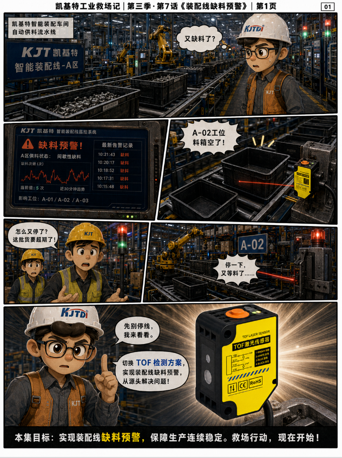 凯基特工业救场记|KJT-HWCJ-50M TOF光电开关 :强光、对位、缺料、雨雾,一个个稳住! 凯基特工业救场记|KJT-HWCJ-50M TOF光电开关 :强光、对位、缺料、雨雾,一个个稳住!