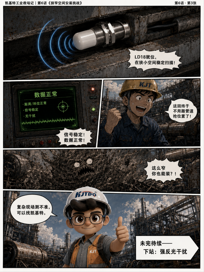 凯基特工业救场记|KJT-LD18 高精度雷达传感器,复杂工况里的稳定答案 凯基特工业救场记|KJT-LD18 高精度雷达传感器,复杂工况里的稳定答案