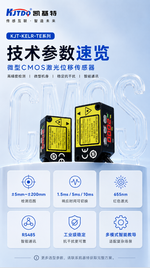 产品推荐 | 凯基特KJT-KELR-TE系列高精度激光位移传感器 产品推荐 | 凯基特KJT-KELR-TE系列高精度激光位移传感器
