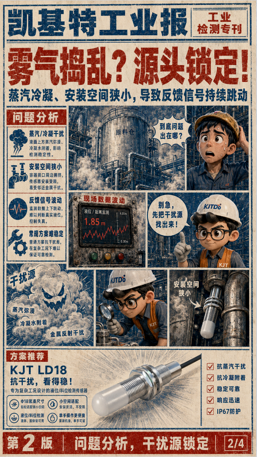 工业专刊第一期 | 蒸汽翻涌、信号跳变,KJT-LD18毫米波雷达如何稳住料位检测? 工业专刊第一期 | 蒸汽翻涌、信号跳变,KJT-LD18毫米波雷达如何稳住料位检测?