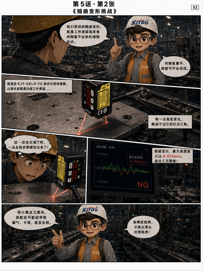 凯基特工业救场记|CMOS微型激光位移传感器:微米级检测!薄片厚度 × 翘曲变形 × 机械手对位 凯基特工业救场记|CMOS微型激光位移传感器:微米级检测!薄片厚度 × 翘曲变形 × 机械手对位