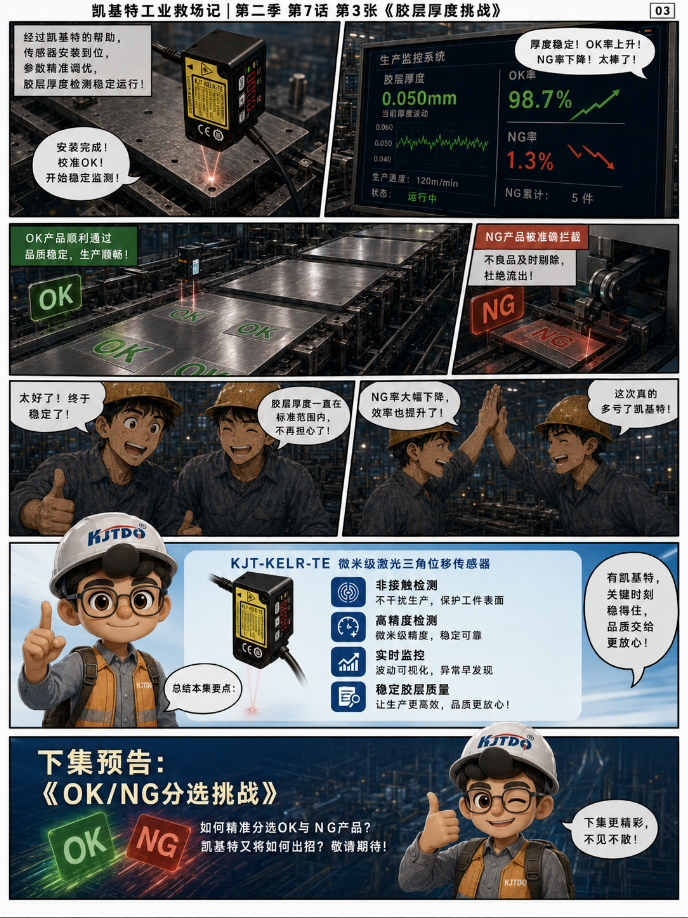 工业救场记|CMOS微型激光位移传感器:胶层厚度、OK/NG分选、微小零件漏装 工业救场记|CMOS微型激光位移传感器:胶层厚度、OK/NG分选、微小零件漏装