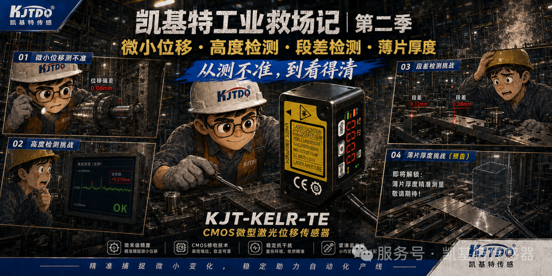 凯基特工业救场记|CMOS微型激光位移传感器:微小位移、高度差、段差,一个个看准! 凯基特工业救场记|CMOS微型激光位移传感器:微小位移、高度差、段差,一个个看准!