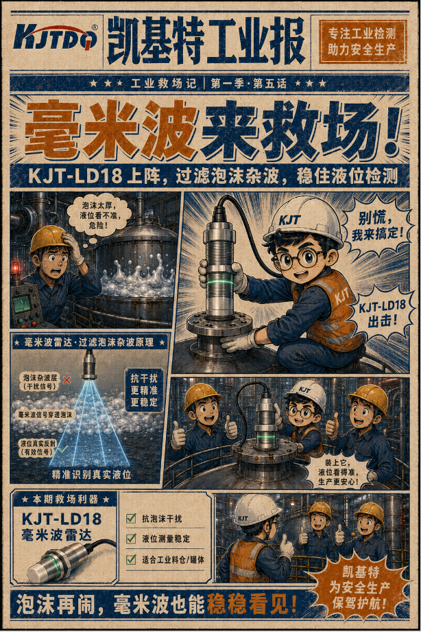 工业专刊第5期 | 泡沫在闹，液位不能乱！凯基特LD18毫米波雷达：泡沫干扰挑战