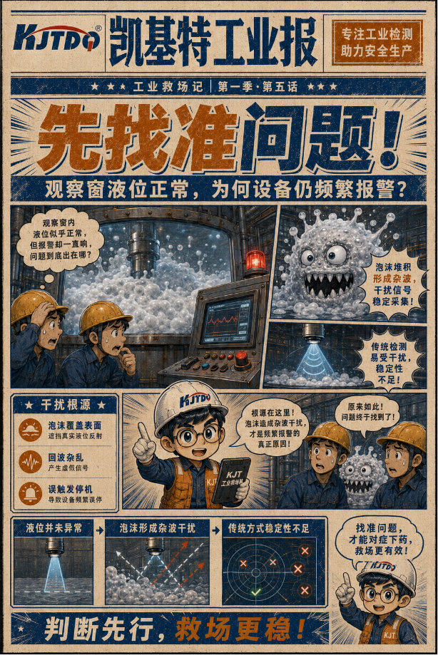 工业专刊第5期 | 泡沫在闹，液位不能乱！凯基特LD18毫米波雷达：泡沫干扰挑战