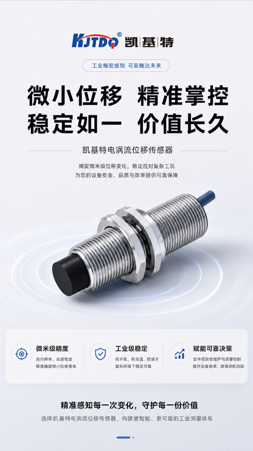 产品推荐 | 凯基特电涡流位移传感器，让金属位移测量更稳定