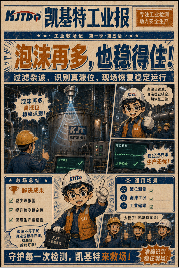 工业专刊第5期 | 泡沫在闹，液位不能乱！凯基特LD18毫米波雷达：泡沫干扰挑战