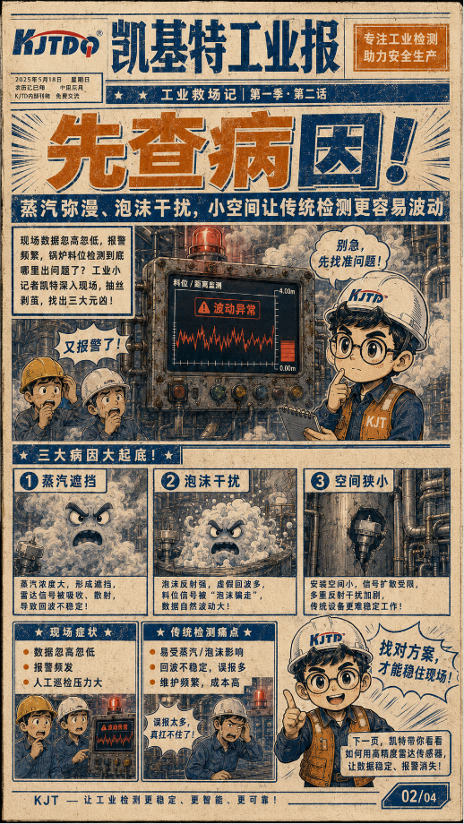 工业专刊第二期 | 蒸汽翻涌、信号跳变,KJT-LD18毫米波雷达如何稳住料位检测 工业专刊第二期 | 蒸汽翻涌、信号跳变,KJT-LD18毫米波雷达如何稳住料位检测